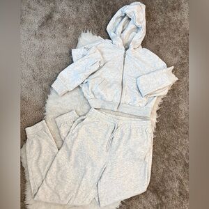 H&M Heather Gray 2 Piece Set (Jacket & Sweats)